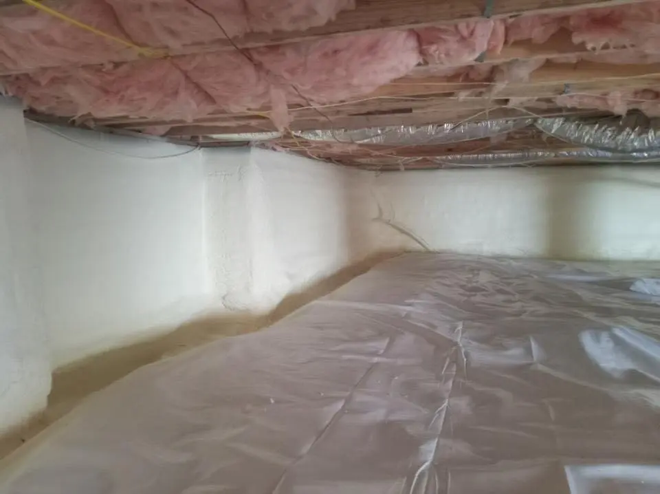 Crawl space encapsulation with closed-cell spray foam for Attic Insulation in Collingswood